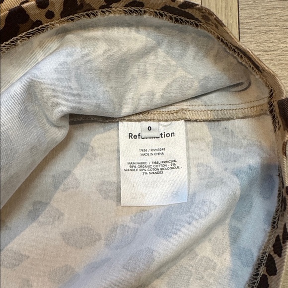 Reformation Leopard Print Cotton Mini Dress size 0 - Picture 9 of 9